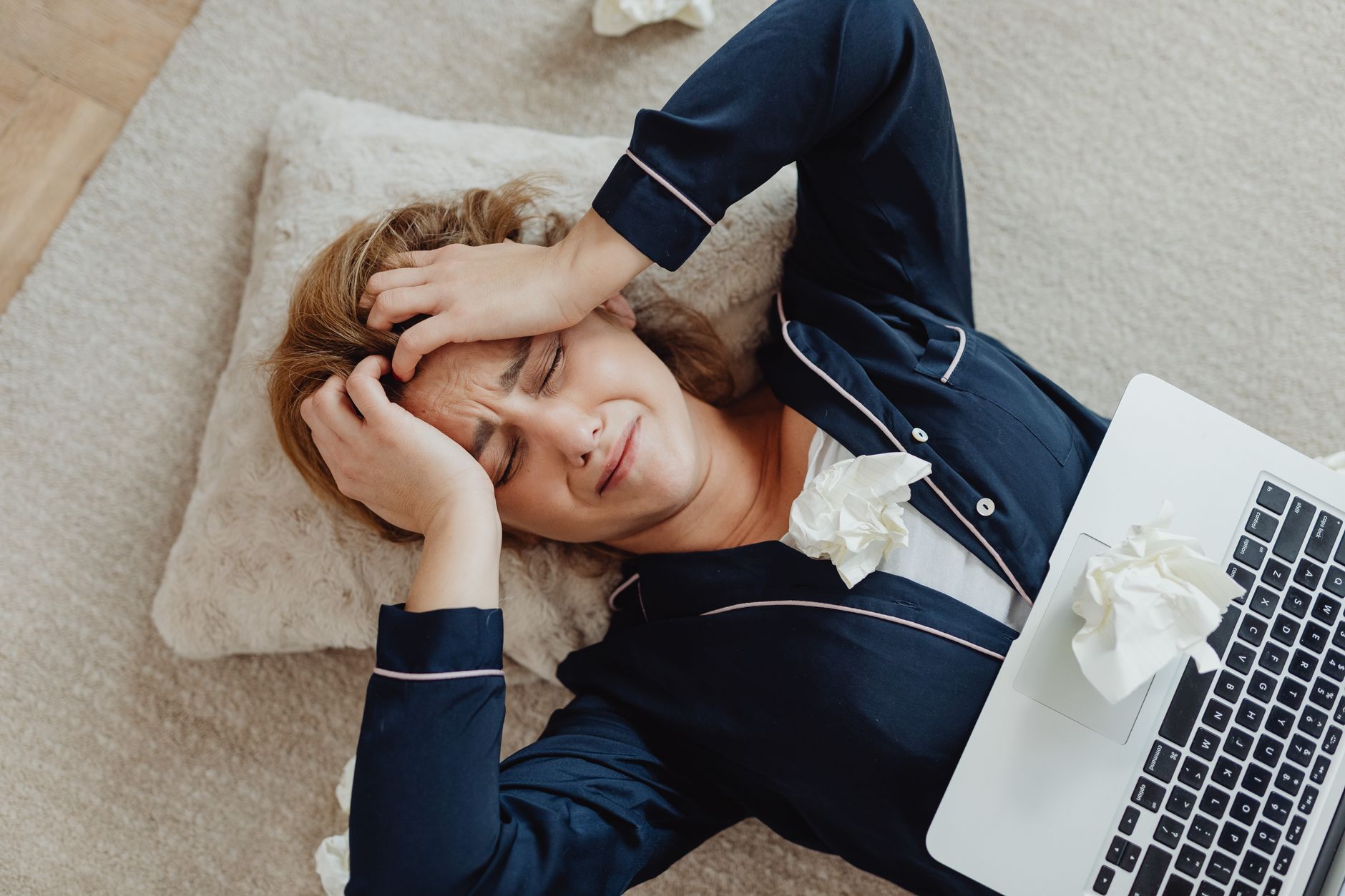 Person taking a moment to pause and reset