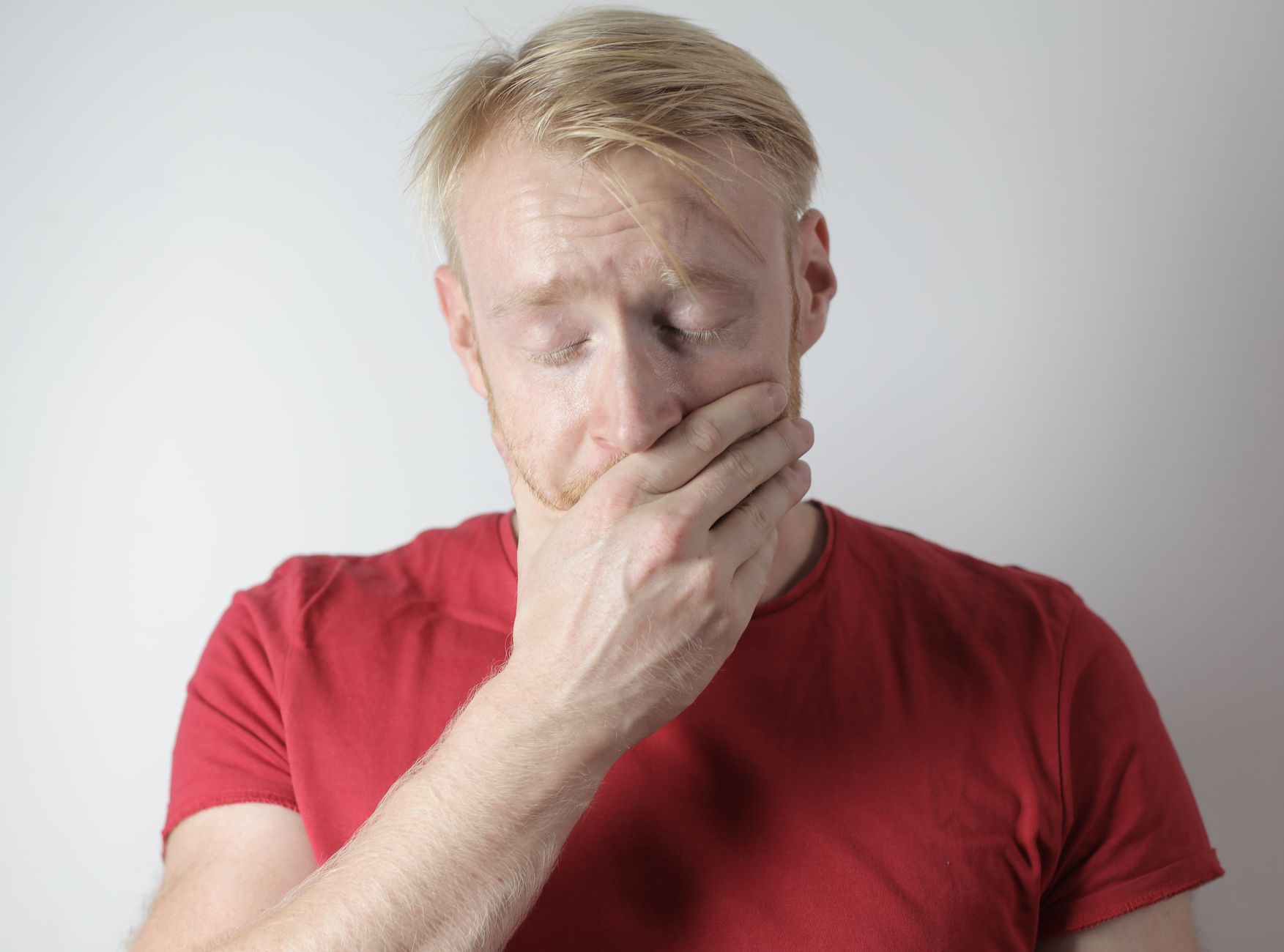 Person experiencing an intense emotional reaction
